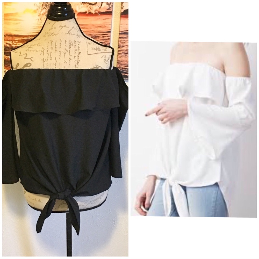❌SOLD❌ Black Off Shoulder Blouse
